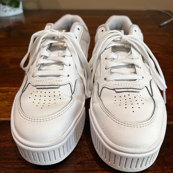 Puma Classic White Platform Sneakers - Picture 1 of 8